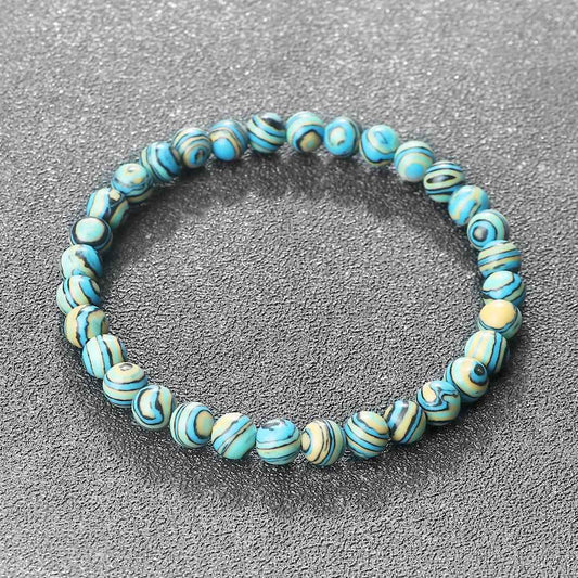 Jovie - Blå Malachit Natursten Armband